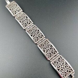 Brighton vintage five panel bracelet, silver plated